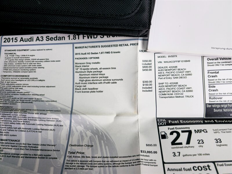 Used 2015 Audi A3 1.8T Premium w/ Aluminum Style Package FWD image 34