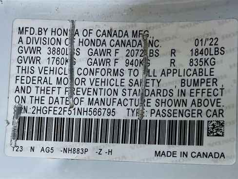 Used 2022 Honda Civic Sport image 30