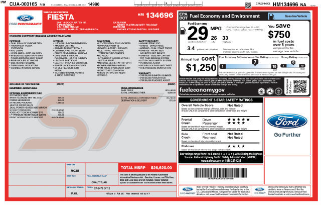 Used 2017 Ford Fiesta ST w/ ST Recaro Package FWD image 5
