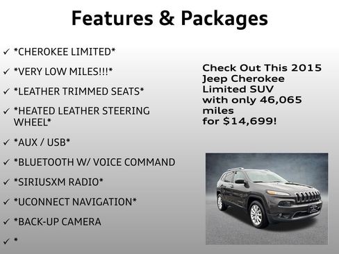Used 2015 Jeep Cherokee Limited image 4