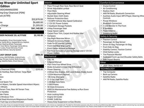 Used 2021 Jeep Wrangler Unlimited Sport image 11