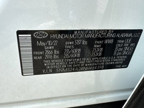 Used 2022 Hyundai Santa Fe SEL w/ Cargo Package FWD image 32