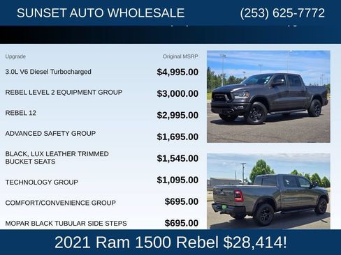 Used 2021 RAM 1500 Rebel w/ Rebel Level 2 Equipment Group AWD/4WD image 26
