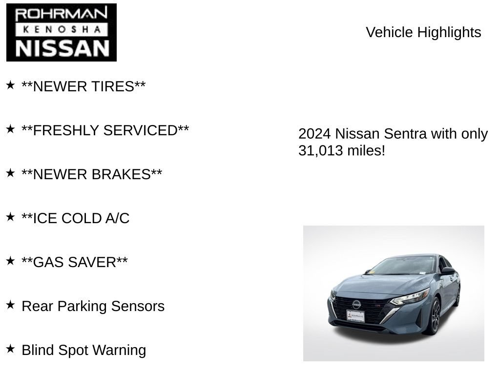 Certified 2024 Nissan Sentra SR FWD image 7
