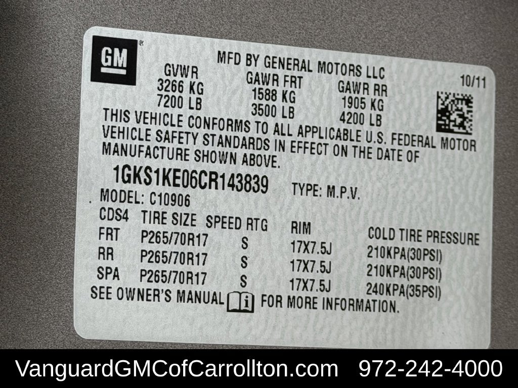 Used 2012 GMC Yukon XL SLT w/ SLT-2 Equipment Package RWD image 32