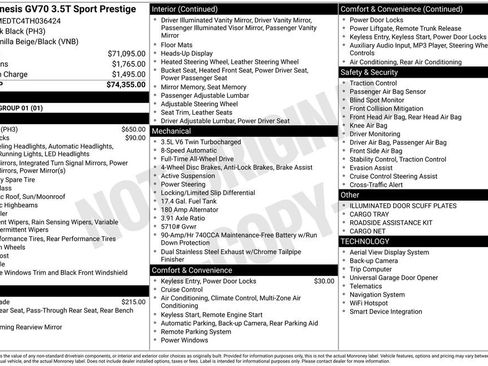 Used 2026 Genesis GV70 3.5T Sport Prestige image 3