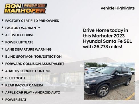 Certified 2023 Hyundai Santa Fe SEL AWD/4WD image 11