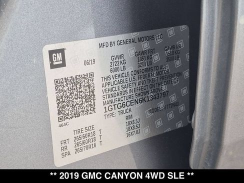 Used 2019 GMC Canyon SLE w/ Elevation Edition AWD/4WD image 28