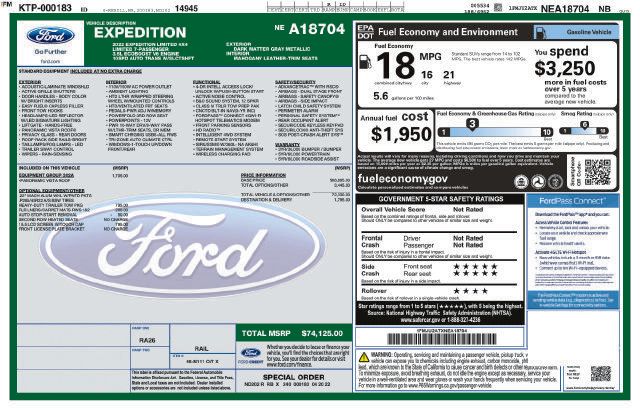 Used 2022 Ford Expedition Limited AWD/4WD image 1