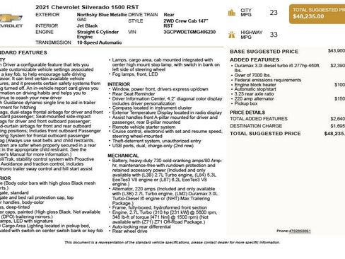 Used 2021 Chevrolet Silverado 1500 RST RWD image 3