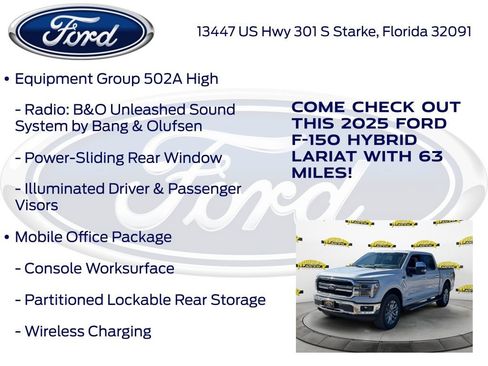 New 2025 Ford F150 Lariat w/ Equipment Group 502A High image 20