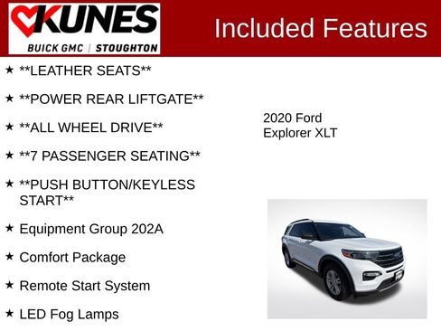 Used 2020 Ford Explorer XLT w/ Equipment Group 202A AWD/4WD image 3