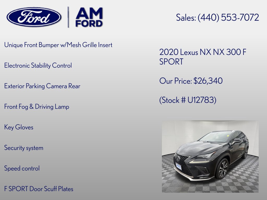 Used 2020 Lexus NX 300 F Sport w/ F Sport Premium Package AWD/4WD image 36