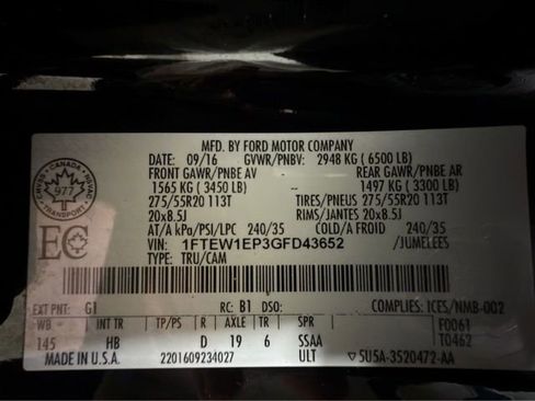 Used 2016 Ford F150 Lariat w/ Equipment Group 501A Mid image 34