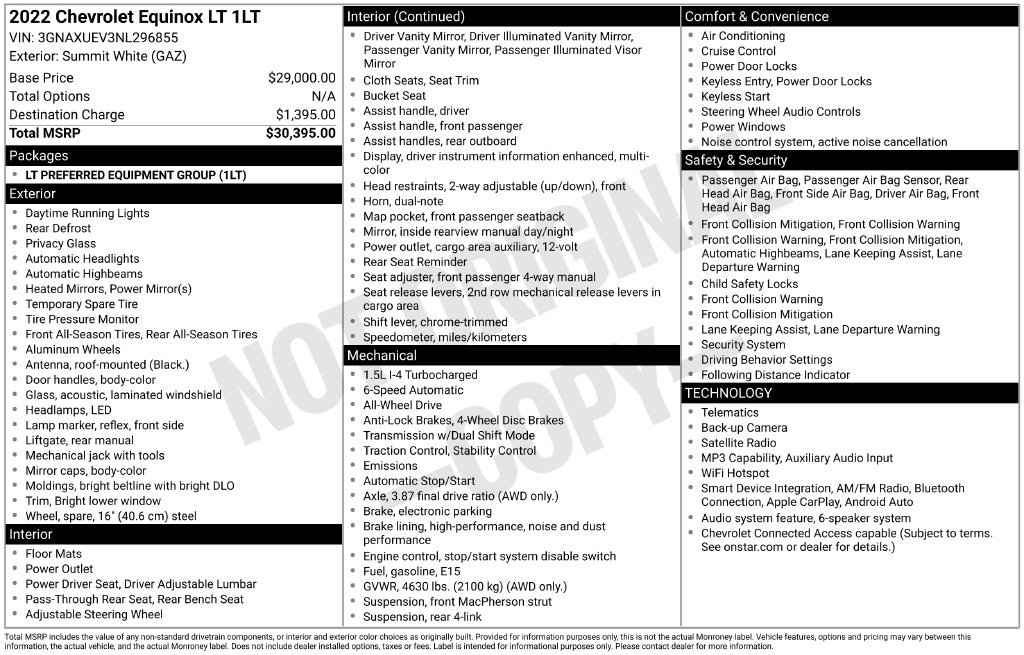 Certified 2022 Chevrolet Equinox LT AWD/4WD image 4
