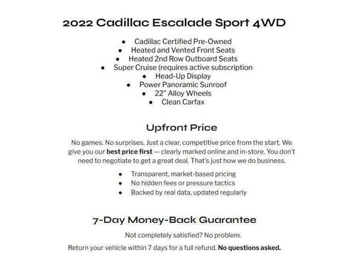 Certified 2022 Cadillac Escalade Sport AWD/4WD image 3