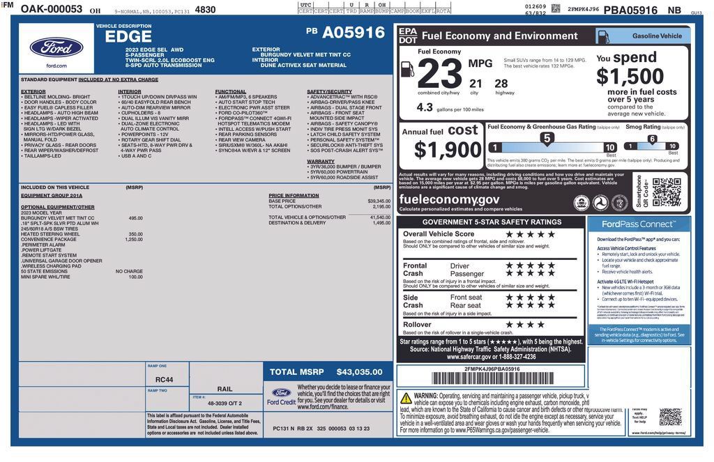 Used 2023 Ford Edge SEL w/ Convenience Package AWD/4WD image 39