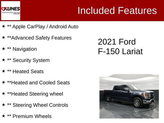 Used 2021 Ford F150 Lariat w/ Max Trailer Tow Package AWD/4WD image 3