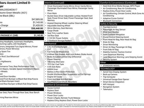 Used 2025 Subaru Ascent Limited w/ Popular Package #1 image 5