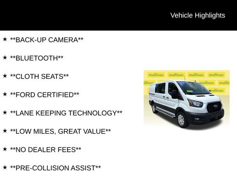 Certified 2025 Ford Transit 250 Low Roof w/ Exterior Upgrade Package RWD image 12