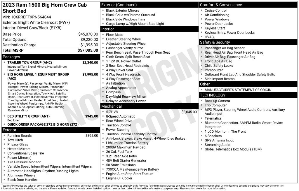 Used 2023 RAM 1500 Big Horn w/ Trailer Tow Group RWD image 5