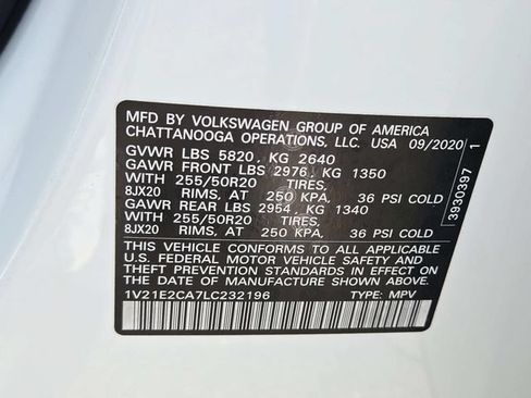 Used 2020 Volkswagen Atlas Cross Sport SE w/ Towing Package AWD/4WD image 34