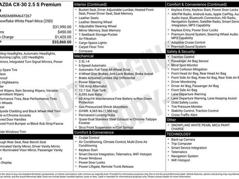 Used 2024 MAZDA CX-30 AWD 2.5 S w/ Premium Package image 3