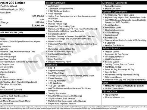 Used 2015 Chrysler 200 Limited image 33