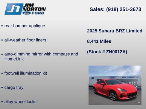 Used 2025 Subaru BRZ Limited w/ Popular Package 2 RWD image 21