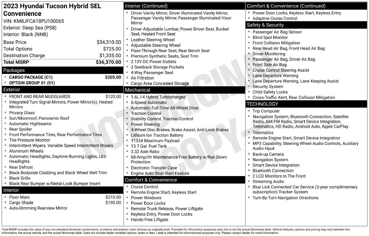 Used 2023 Hyundai Tucson SEL w/ Cargo Package AWD/4WD image 28