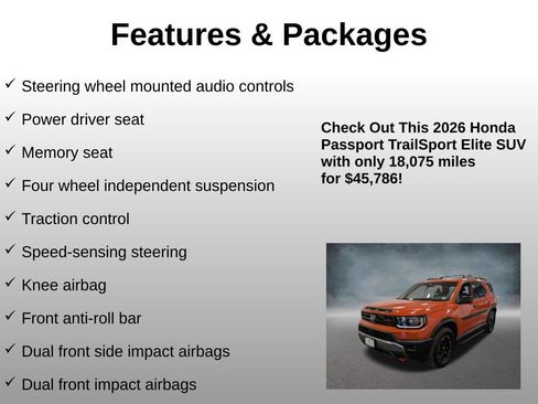 Certified 2026 Honda Passport TrailSport Elite image 12