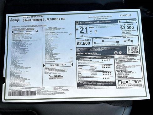 New 2025 Jeep Grand Cherokee L Altitude image 14