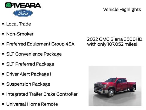 Used 2022 GMC Sierra 3500 SLT w/ SLT Preferred Package AWD/4WD image 8