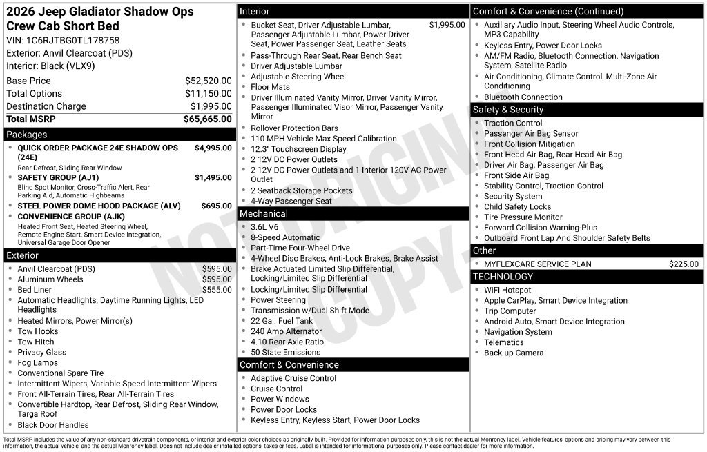 New 2026 Jeep Gladiator Mojave AWD/4WD image 7