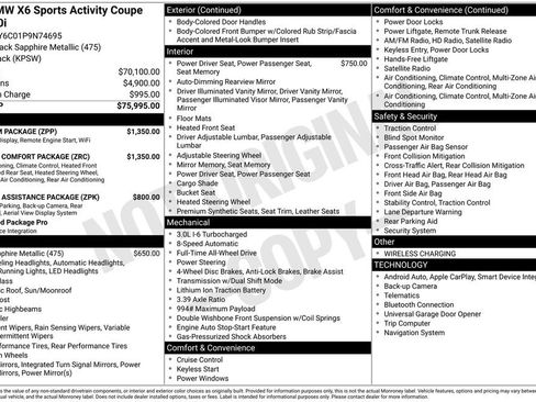 Used 2023 BMW X6 xDrive40i w/ Climate Comfort Package image 5