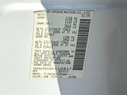 Used 2019 Nissan Murano SL w/ Cargo Package image 35