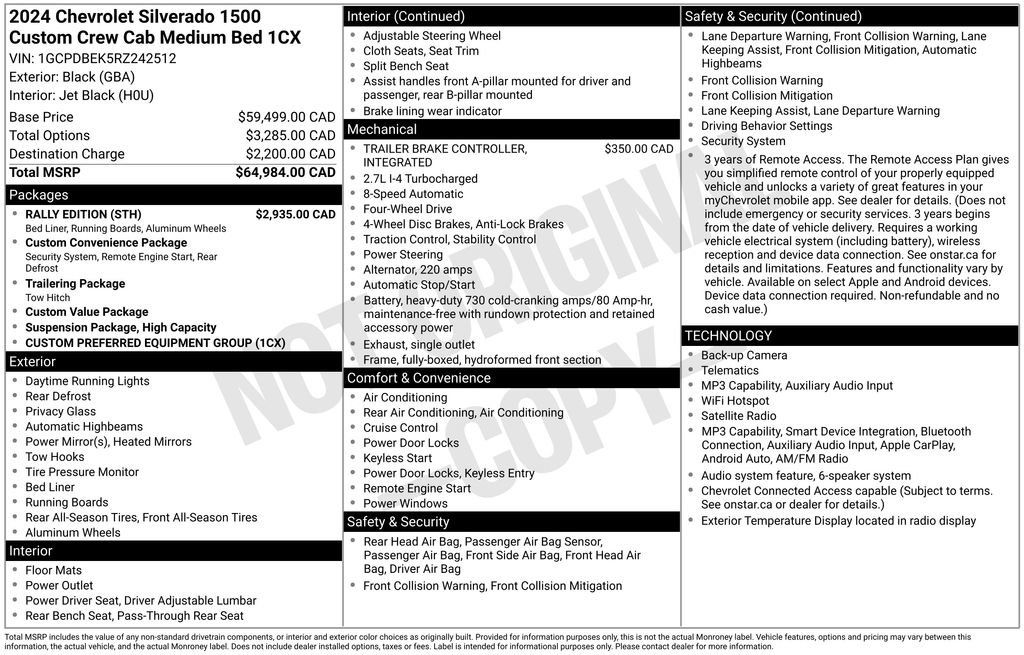 Used 2024 Chevrolet Silverado 1500 Custom w/ Rally Edition AWD/4WD image 16