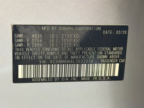 Used 2020 Subaru Legacy Limited image 12