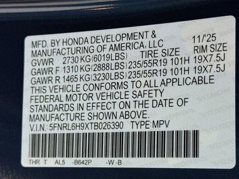 New 2026 Honda Odyssey Elite image 34