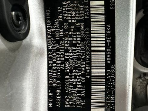 Used 2012 Toyota Camry XLE w/ Leather Pkg FWD image 36