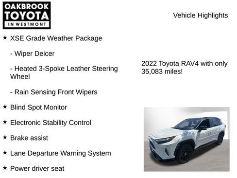 Used 2022 Toyota RAV4 XSE w/ XSE Grade Weather Package AWD/4WD image 8