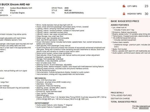 Used 2015 Buick Encore AWD image 2