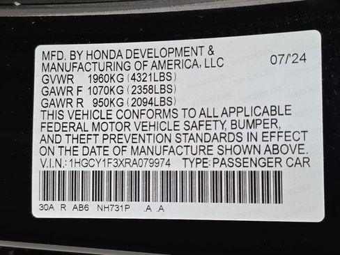 Certified 2024 Honda Accord EX image 34
