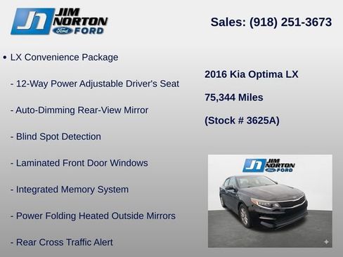 Used 2016 Kia Optima LX w/ LX Convenience Package FWD image 8