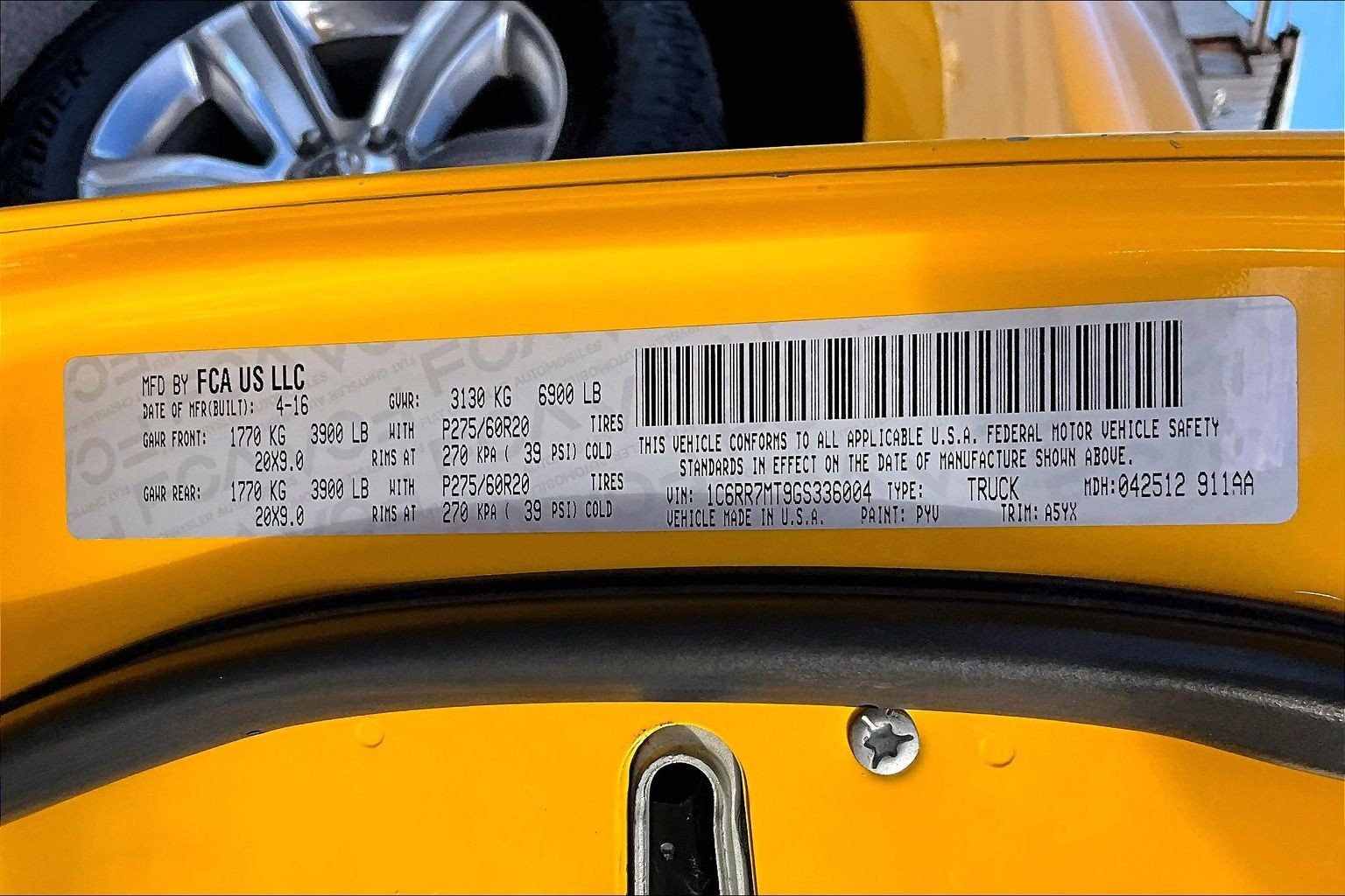 Used 2016 RAM 1500 Sport w/ Stinger Yellow Sport Package AWD/4WD image 34