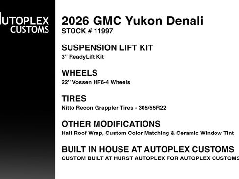 Used 2026 GMC Yukon Denali w/ Sun & Power Step Package AWD/4WD image 2