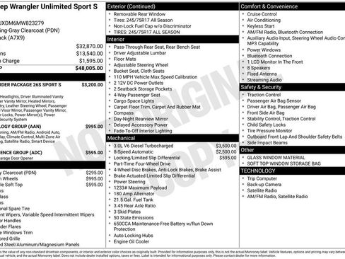 Used 2021 Jeep Wrangler Unlimited Sport AWD/4WD image 33