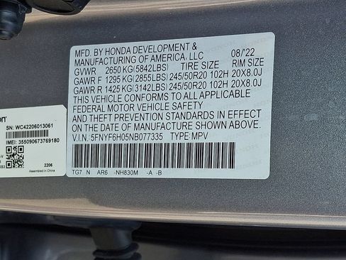 Used 2022 Honda Pilot Elite image 27