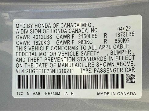 Used 2022 Honda Civic EX image 29