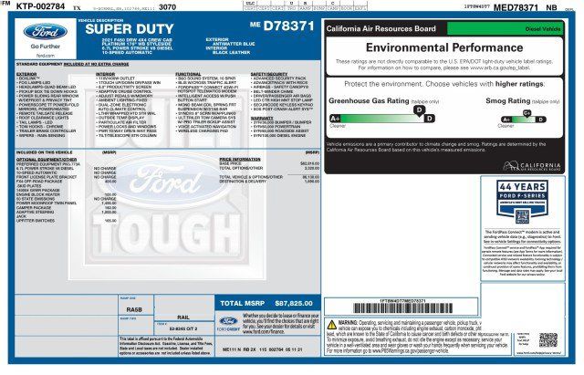 Used 2021 Ford F450 Platinum w/ FX4 Off-Road Package AWD/4WD image 2
